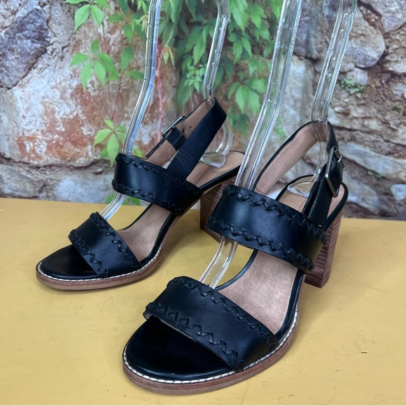 MADEWELL Black Leather The Angie Buckle Sandals, 8 - Picture 2 of 13